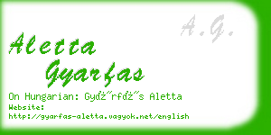 aletta gyarfas business card
